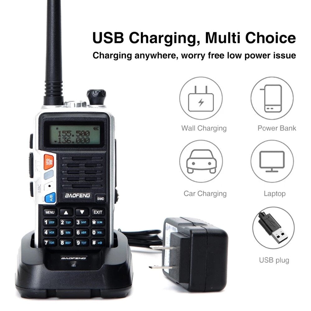Baofeng Uv-s9 Plus Walkie Talkie Tri-band 10w Powerful Cb