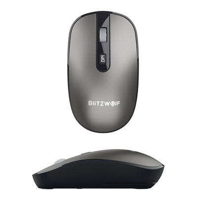 BlitzWolf BW-MO3 Wireless Mouse 2.4GHz bluetooth 3.0/5.0 Triple Mode with USB&Type-C Receiver 2400DPI Noiseless Mouse for Desktop Computer Laptop PC