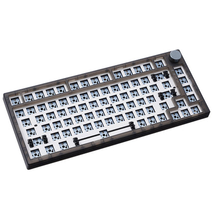 FEKER IK75 PRO Keyboard Customized Kit 82 Keys Hot Swappable 75% RGB Wired bluetooth 5.0 2.4GHz Triple Mode PCB Mounting Plate Translucent Black Case