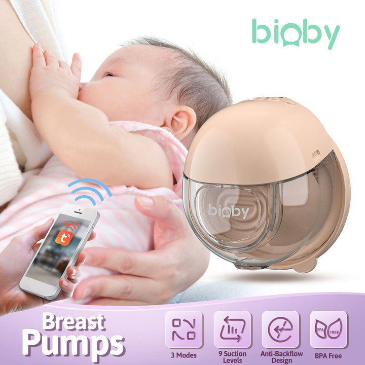 Bioby Electric Breast Pump Bluetooth Hand Free Portable