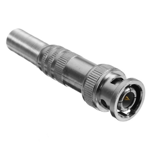 Bnc Male Connector For Rg-59 Coaxial Cable Brass End Crimp