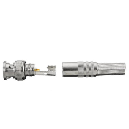 Bnc Male Connector For Rg-59 Coaxial Cable Brass End Crimp