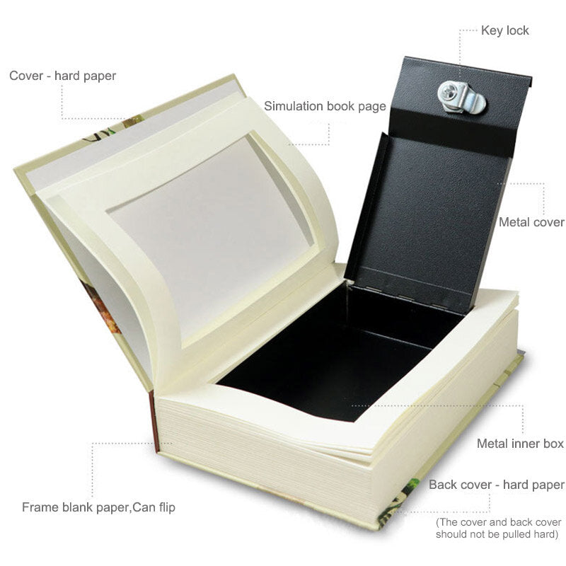 Book Safes Key Lock Type High Quality Secret Hidden Security