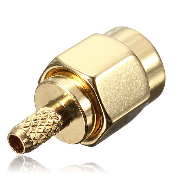Brass Rp-sma Male Plug Center Window Crimp Cable Rf Adapter