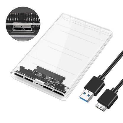 MnnWuu SATA3 to USB3.0 Hard Drive Enclosure Case Support  2.5 Inch SATA HDD SSD External Hard Disk Box for Desktop Laptop