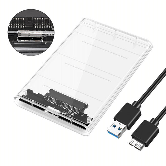 MnnWuu SATA3 to USB3.0 Hard Drive Enclosure Case Support  2.5 Inch SATA HDD SSD External Hard Disk Box for Desktop Laptop