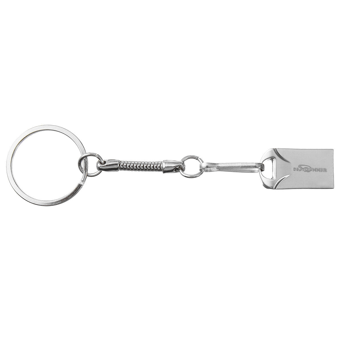 Silver 32GB 64GB USB3.0 Flash Drive Pen Drive Memory U Disk with Chain