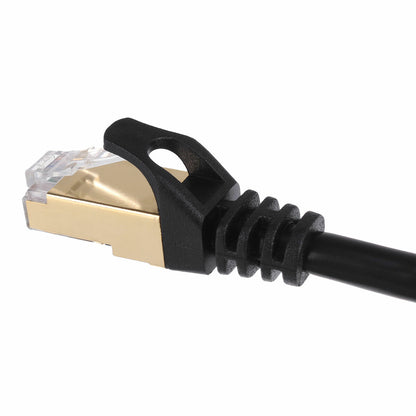 Black Cat7 28AWG High Speed Pure Copper Core Networking Cable Cat7 Cable LAN Network RJ45 Patch Cord 10 Gbps 8-Core Pure Copper