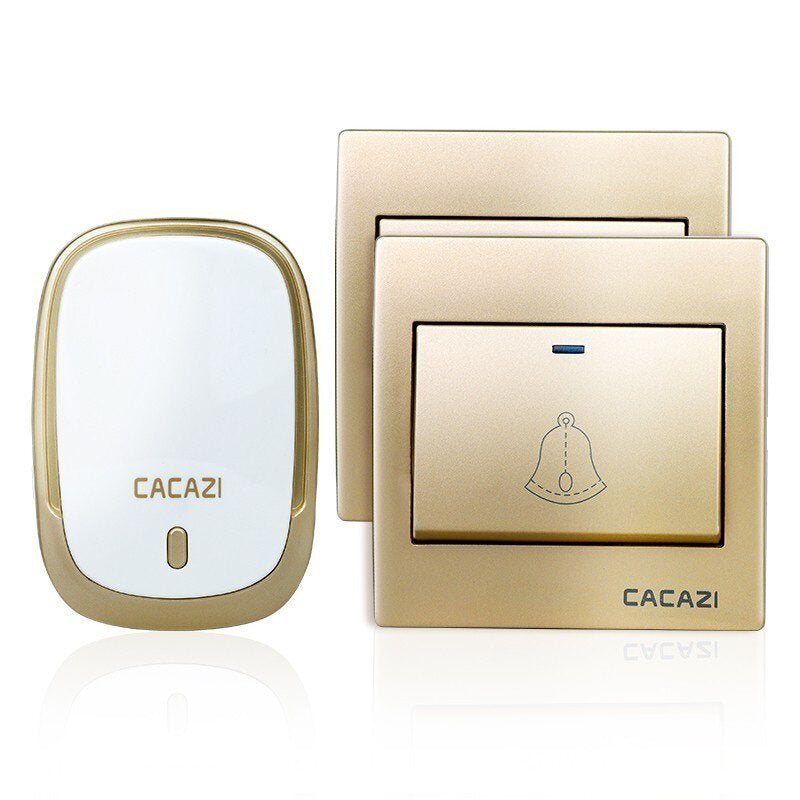 Cacazi A60 Waterproof Wireless Music Doorbell Led Light