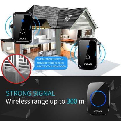 Cacazi A60 Waterproof Wireless Music Doorbell Led Light