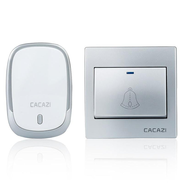 Cacazi Ac110-220v Wireless Doorbell Waterproof 1 Button+1