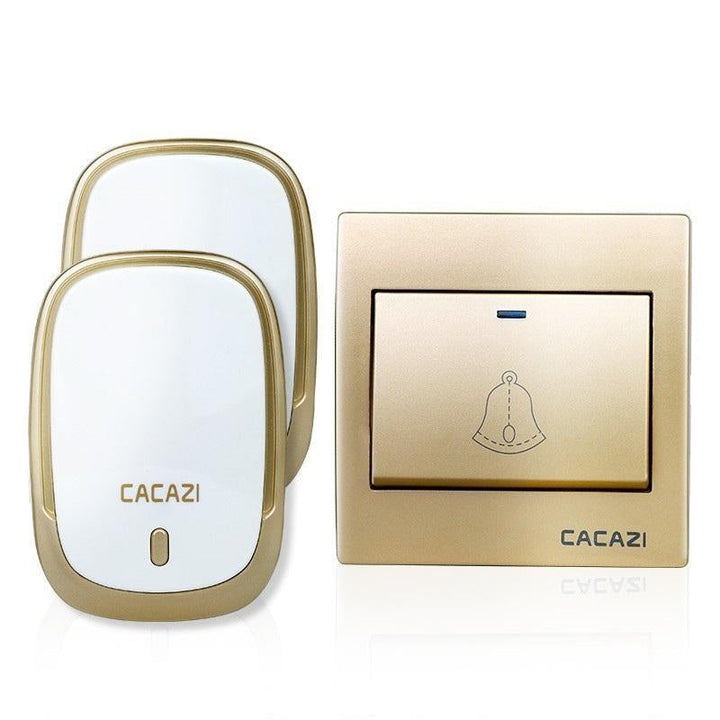 Cacazi Ac110-220v Wireless Doorbell Waterproof 1 Button+2