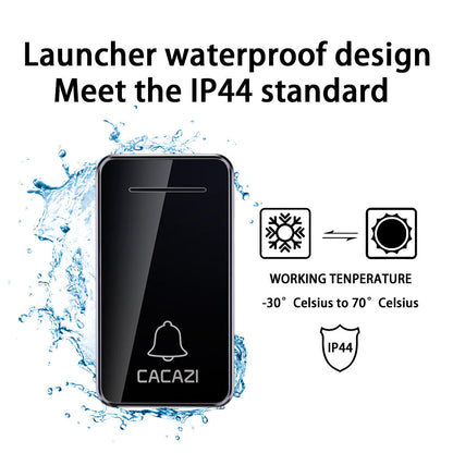 Cacazi Fa10 Self-powered Wireless Music Doorbell Waterproof