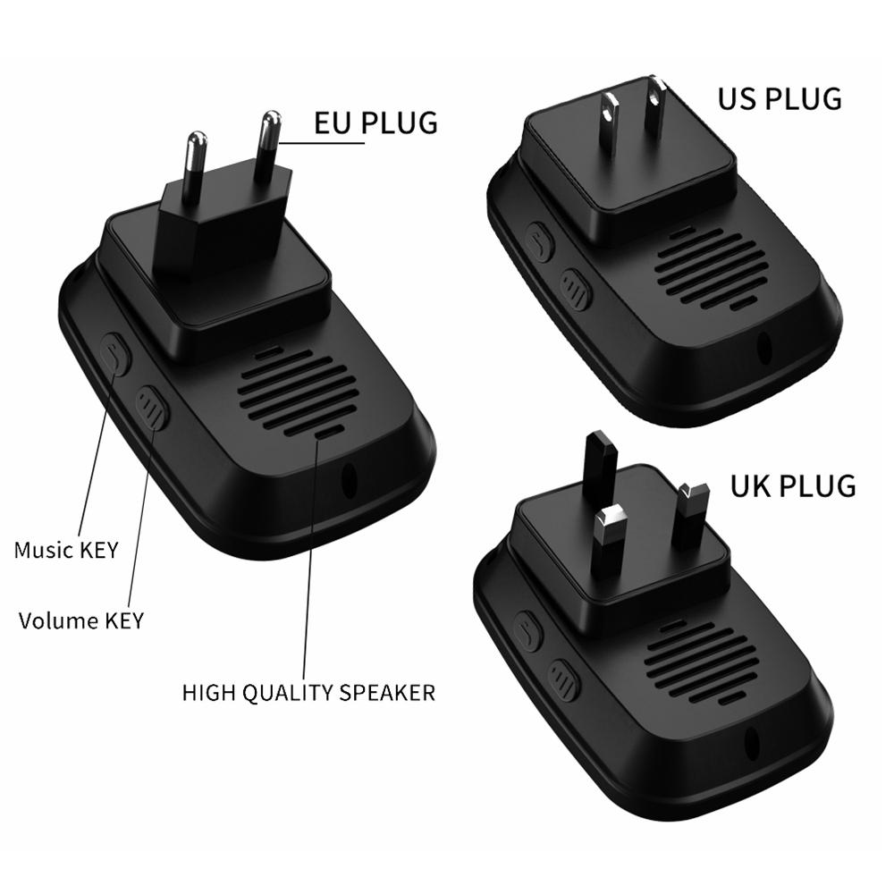 Cacazi Fa10 Self-powered Wireless Music Doorbell Waterproof