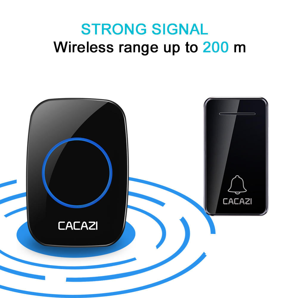 Cacazi Fa10 Self-powered Wireless Music Doorbell Waterproof