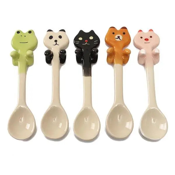 Cartoon Animal Ceramic Coffee Scoop Milk Tea Soup Spoon