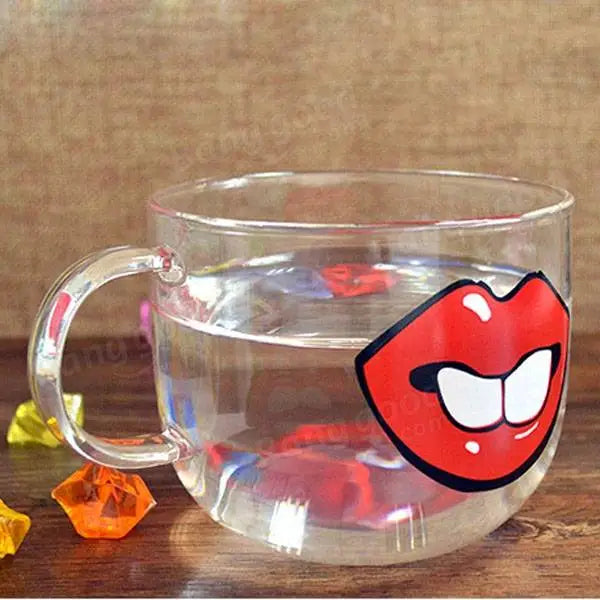 Cartoon Glass Cup High Temp Water Mug