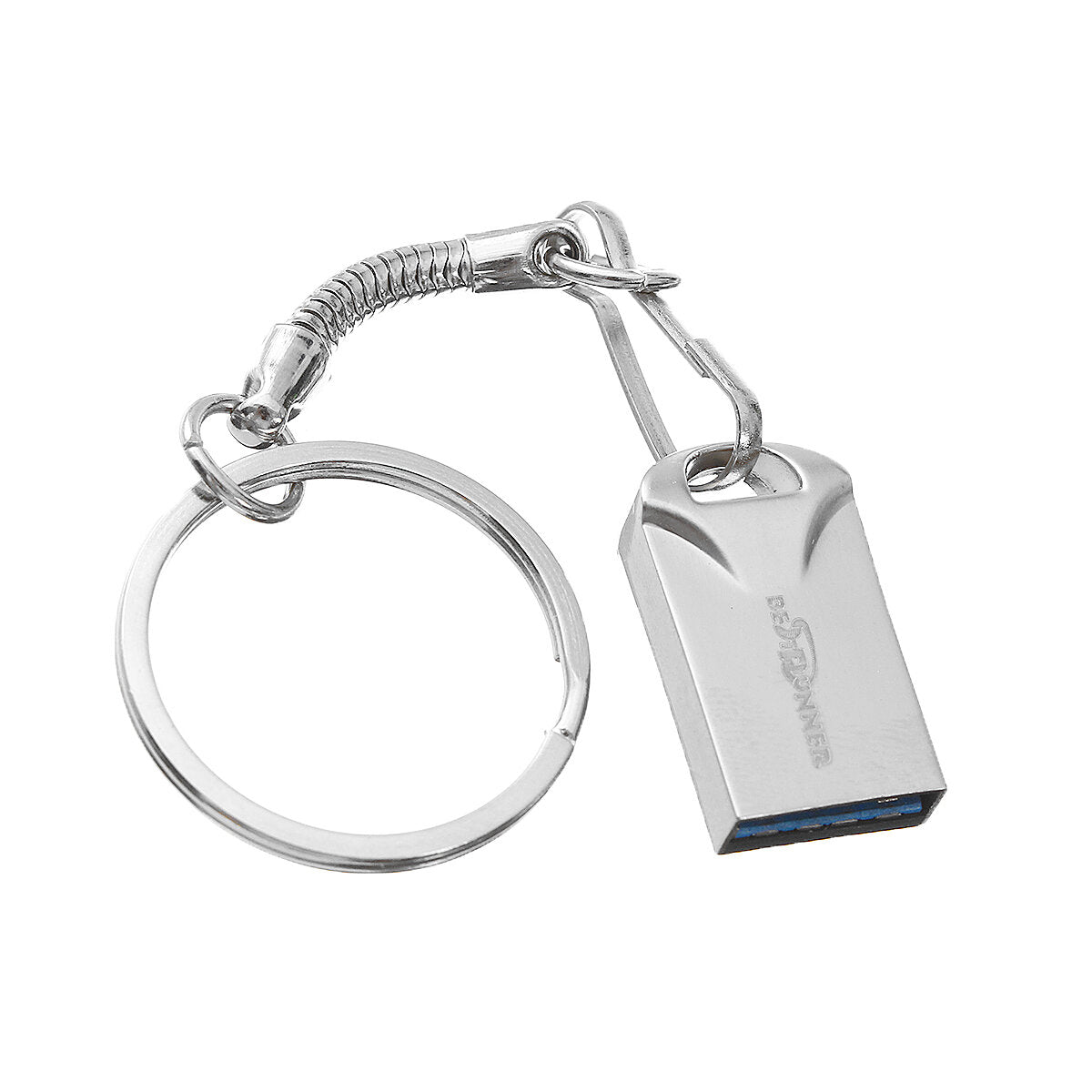 Silver 32GB 64GB USB3.0 Flash Drive Pen Drive Memory U Disk with Chain