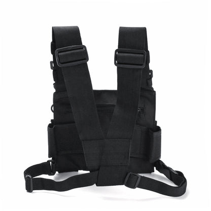 Chest 3 Pocket Harness Nylon Bag Pack Backpack Holster For