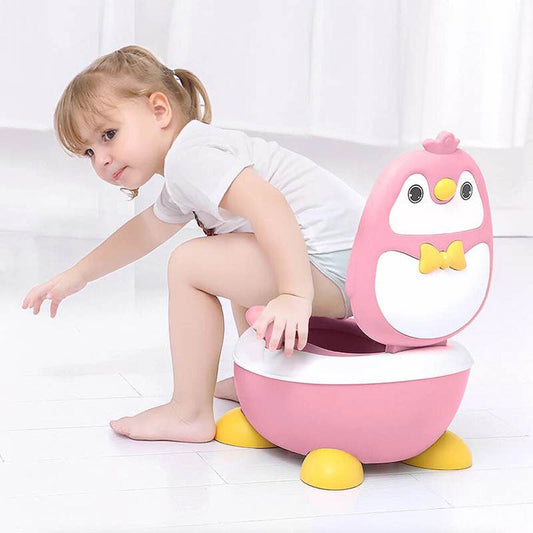 Children Potty Penguin Shape Spatterproof Urine Portable