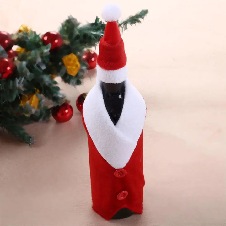 Christmas Red Wine Covers: Santa Claus Bottle Cover