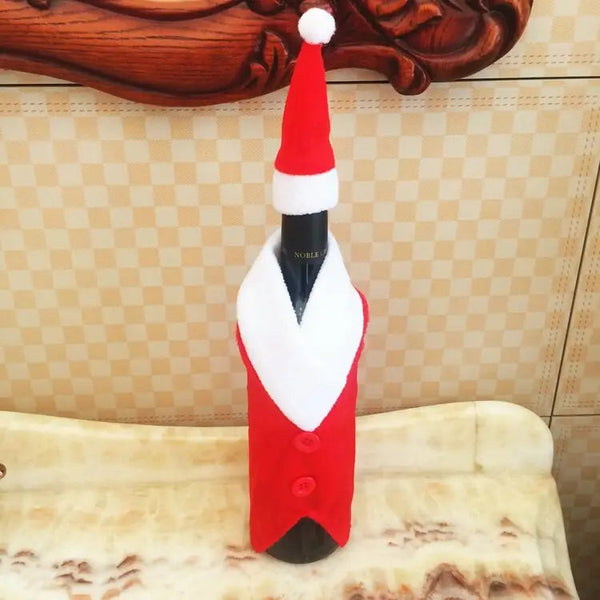 Christmas Red Wine Covers: Santa Claus Bottle Cover