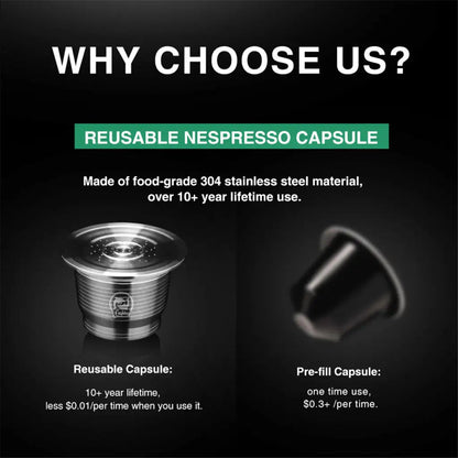Coffee Capsule Stainless Filter: Reusable Kit For Nespresso
