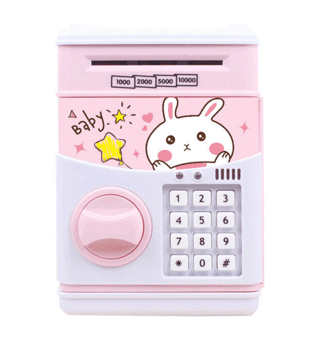Coins Saving Box Bank Safe Automatic Deposit Banknote