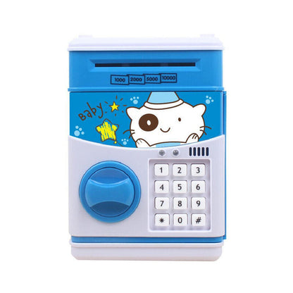 Coins Saving Box Bank Safe Automatic Deposit Banknote
