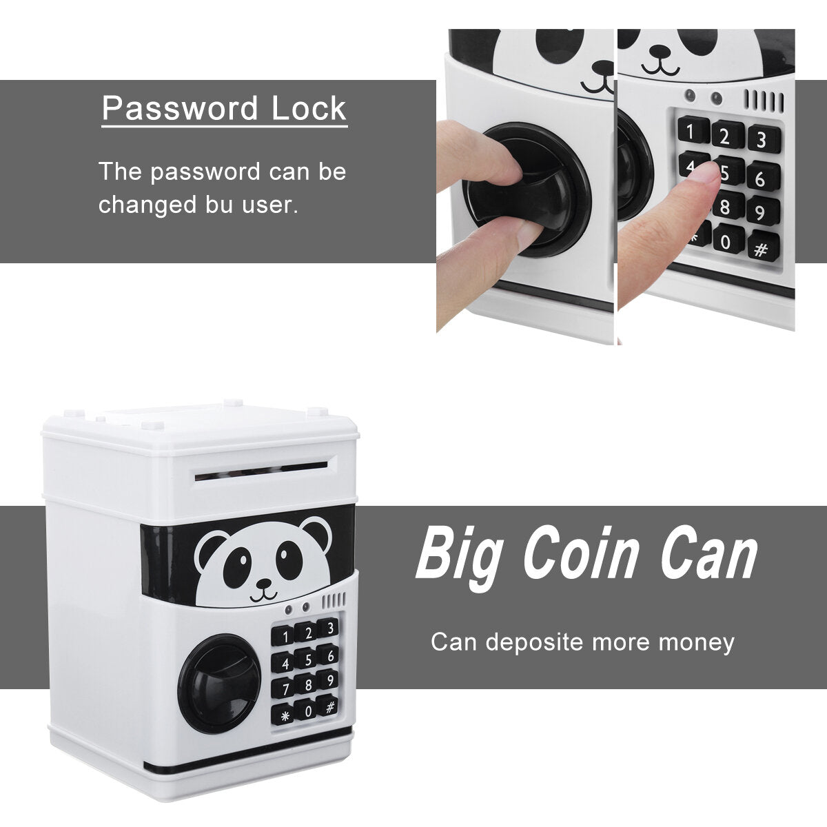 Coins Saving Box Bank Safe Automatic Deposit Banknote