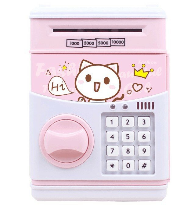 Coins Saving Box Bank Safe Automatic Deposit Banknote