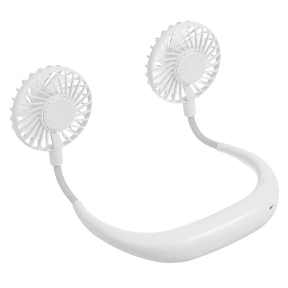 Dc 5v 1a Neck Hanging Fan Dual Head Cooling Mini Usb