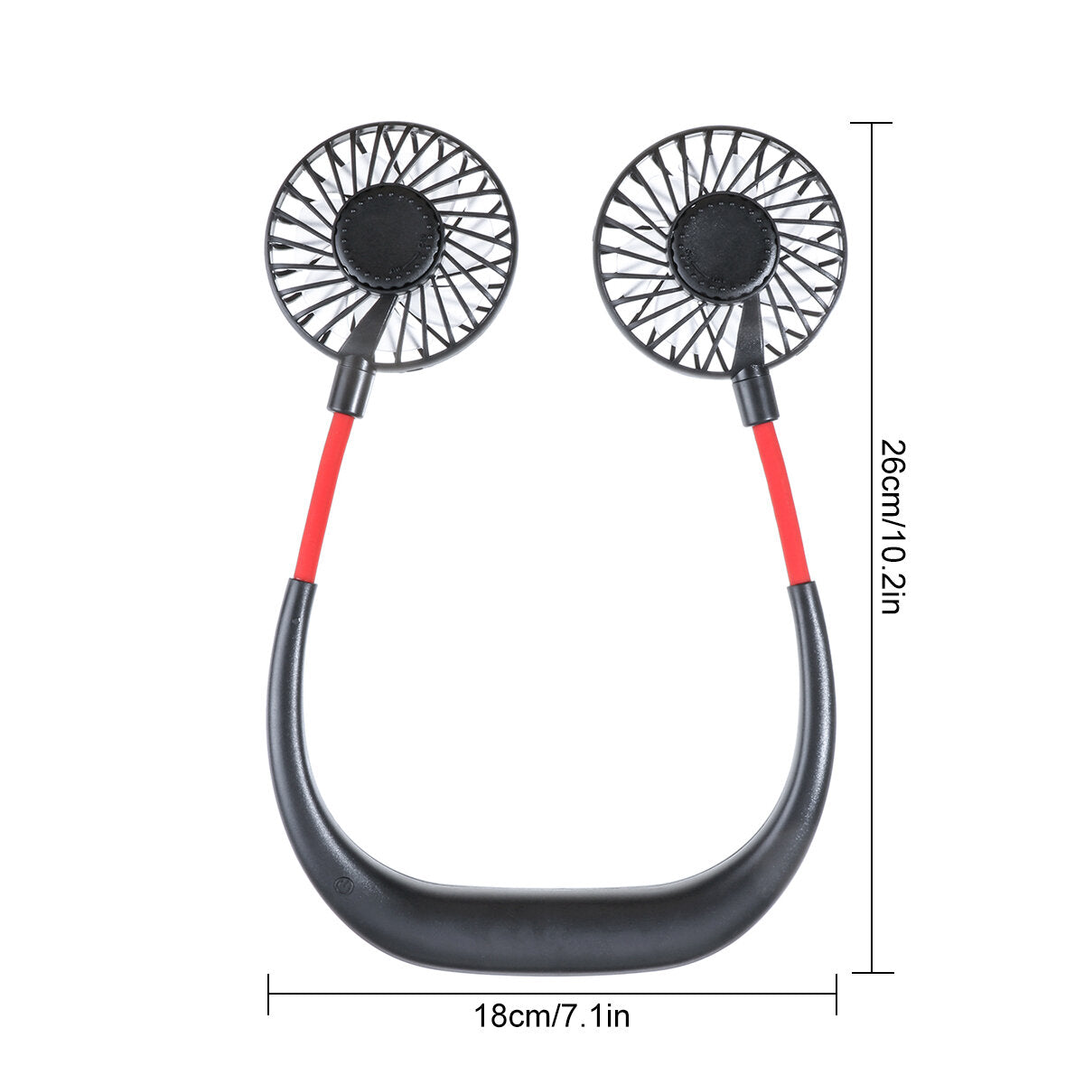 Dc 5v 1a Neck Hanging Fan Dual Head Cooling Mini Usb