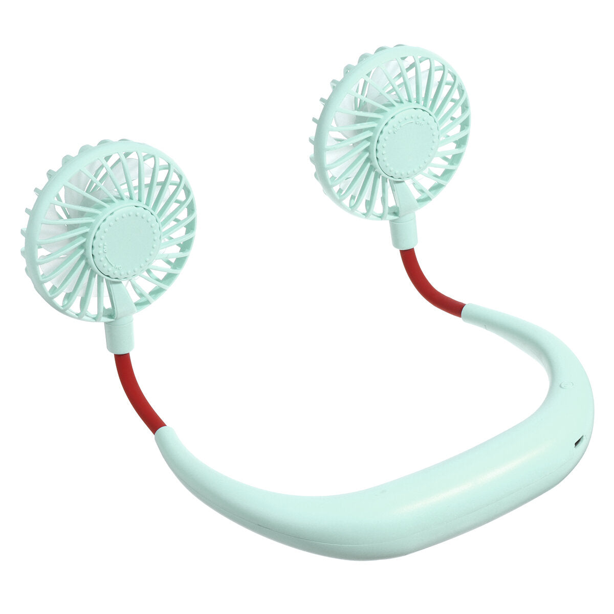 Dc 5v 1a Neck Hanging Fan Dual Head Cooling Mini Usb