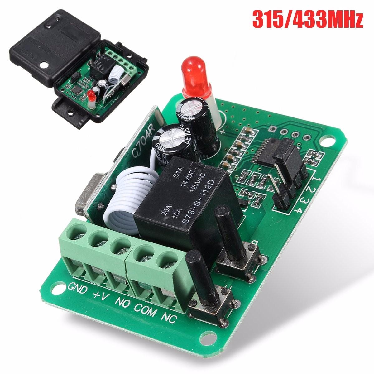 Dc12v 1ch 315/433mhz Wireless Time Delay Relay Rf Remote