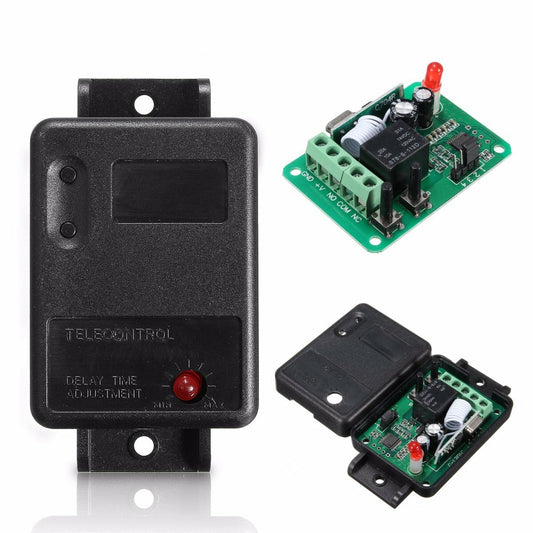 Dc12v 1ch 315/433mhz Wireless Time Delay Relay Rf Remote