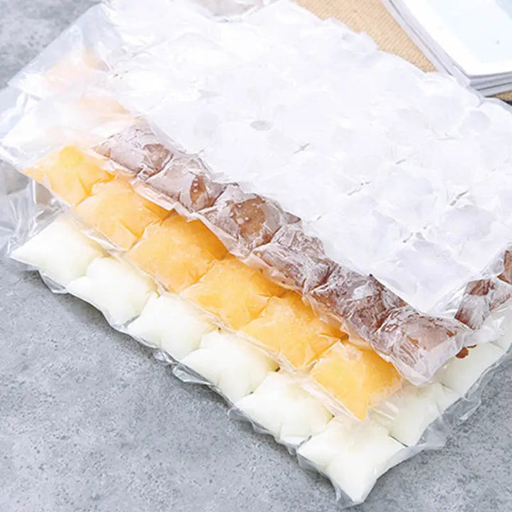 Disposable Ice Cube Mold Bags - Self-sealing