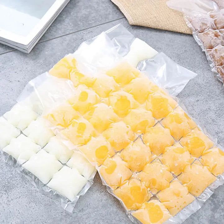 Disposable Ice Cube Mold Bags - Self-sealing