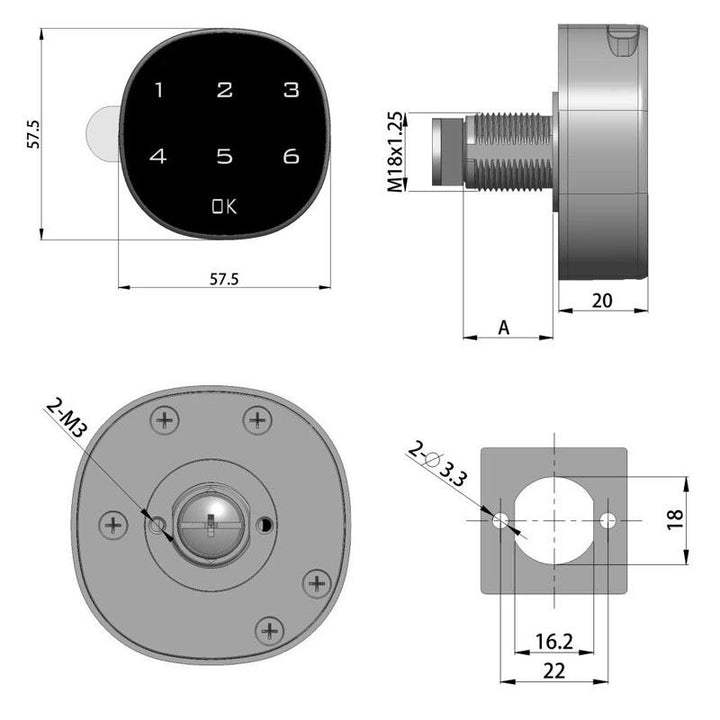 Diy Dry Battery Digital Electronic Password Keypad Number