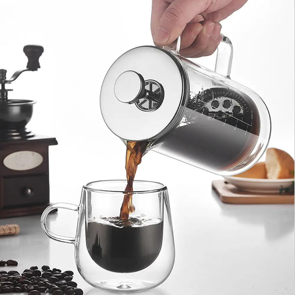 Double Layer French Press Pot - Coffee Filter Teapot