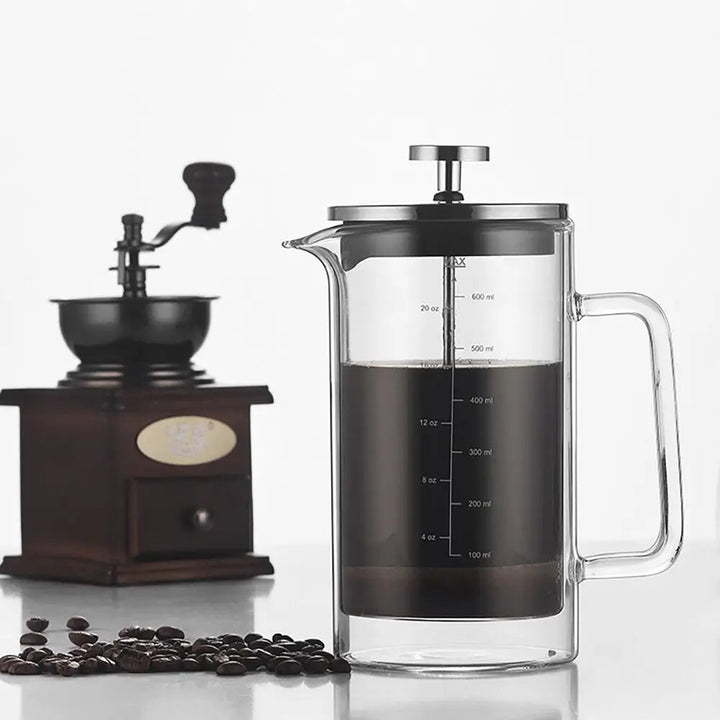 Double Layer French Press Pot - Coffee Filter Teapot