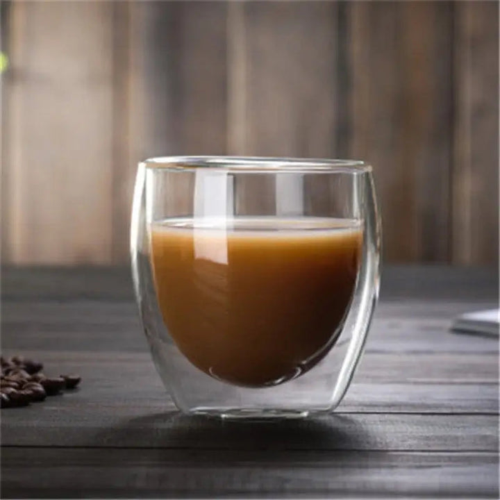 Double Wall Glass Cup - Heat-resistant Tea & Coffee Mug