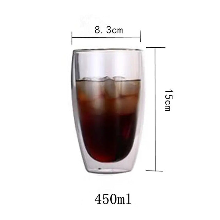 Double Wall Glass Cup - Heat-resistant Tea & Coffee Mug