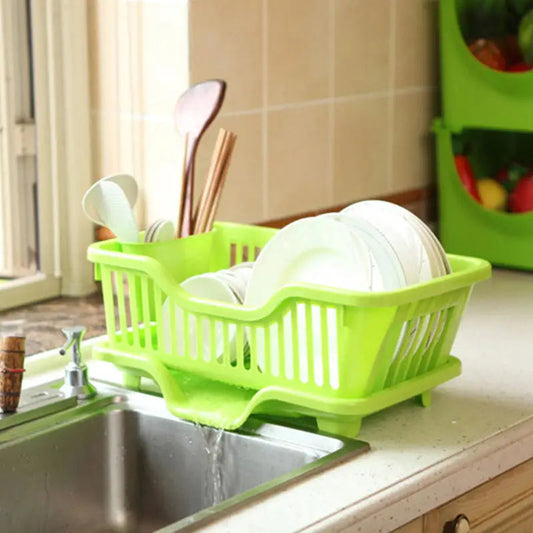 Drain Bow Rack Plastic Dishes Storage Shelf