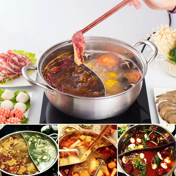 Dual-sided Steel Hot Pot Cookware Induction Ready
