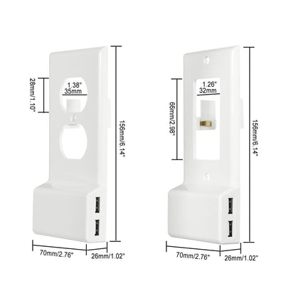 Dual Usb Socket Ports Wall Charger Power Adapter Outlet