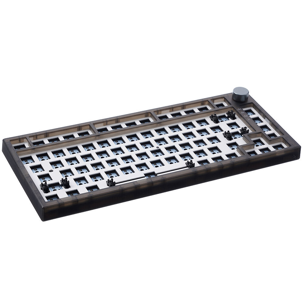 FEKER IK75 PRO Keyboard Customized Kit 82 Keys Hot Swappable 75% RGB Wired bluetooth 5.0 2.4GHz Triple Mode PCB Mounting Plate Translucent Black Case