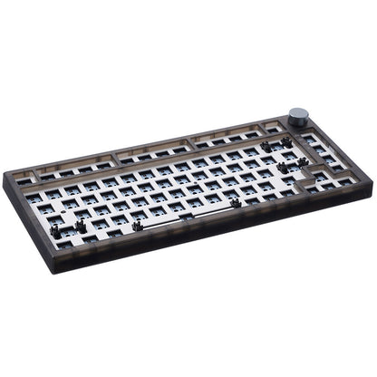 FEKER IK75 PRO Keyboard Customized Kit 82 Keys Hot Swappable 75% RGB Wired bluetooth 5.0 2.4GHz Triple Mode PCB Mounting Plate Translucent Black Case