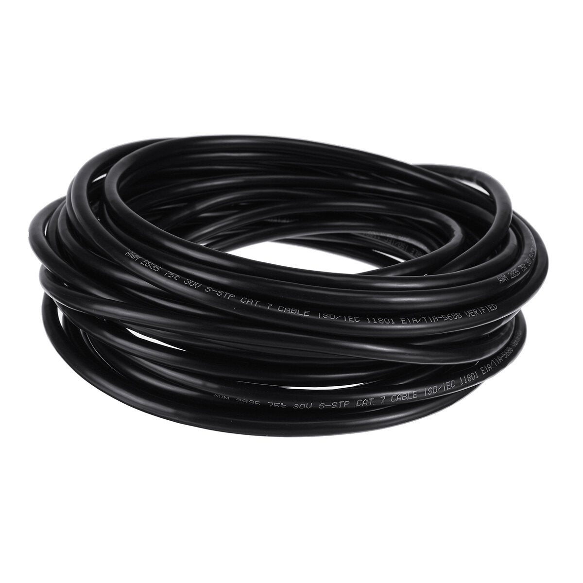 Black Cat7 28AWG High Speed Pure Copper Core Networking Cable Cat7 Cable LAN Network RJ45 Patch Cord 10 Gbps 8-Core Pure Copper
