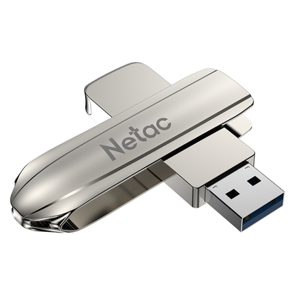 Netac U389 USB3.2 Flash Drive 128G 256G Thumb Drive Zinc Alloy Solid State U Disk 360 Rotatable 150MB/s Pendrive